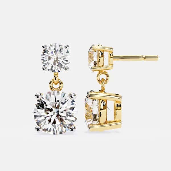 Drop Studs — lab grown diamond earrings