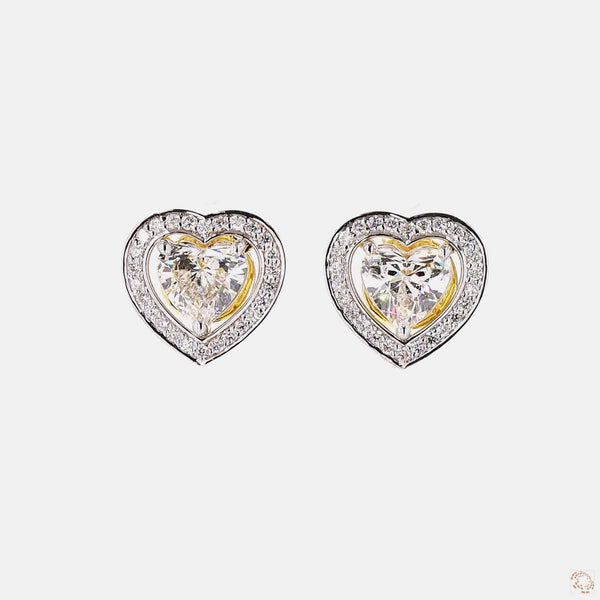 Classic Heart Halo Studs