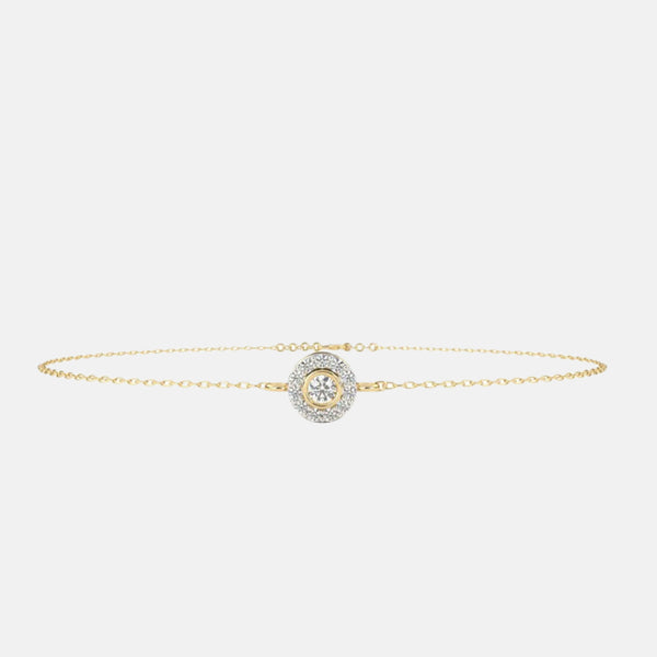 Single Halo Diamond Bracelet