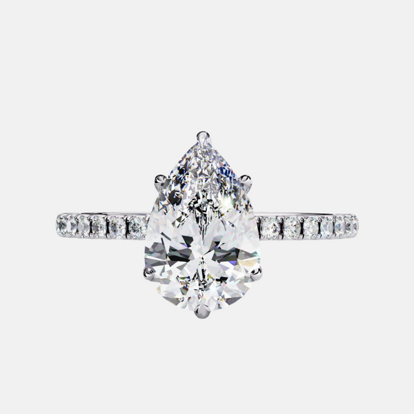 Eternal Pear Solitaire Ring